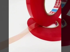 TESA 4965 شريط ملصق مزدوج الجوانب فيلم أحمر رصين PET مقاوم للحرارة 0.2MM سميكة