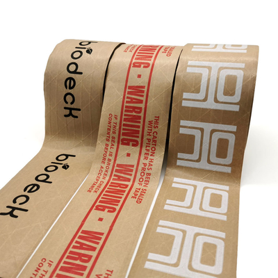 شراء Custom printed LOGO reinforced Water-activated  kraft paper tape online manufacture