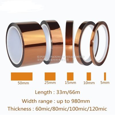 شريط Kapton Polyimide فيلم 30 ميكرون مزدوج الوجهين Kapton Tape Esd Tape