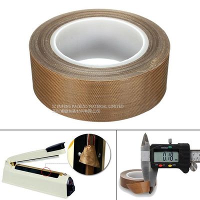 شريط فيلم PTFE بدرجة حرارة عالية 0.13 مم ، شريط لاصق ذاتي من السيليكون